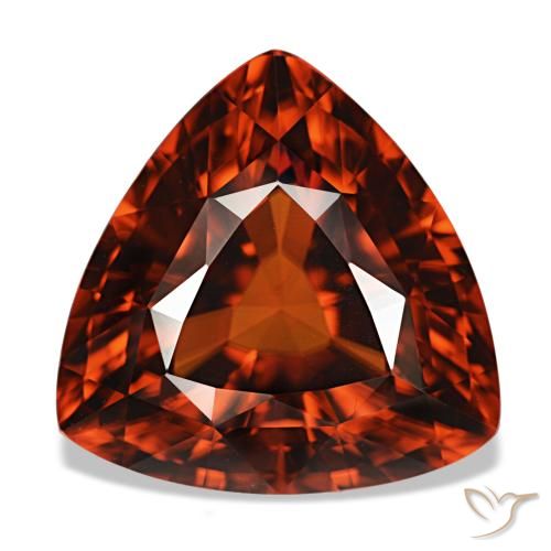 11.34ct Red Zircon, Trillion, VVS