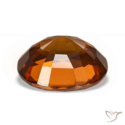 Zircon Gemstone in 10.2 x 8.9 mm Size for Sale, Zircon Stone in Reddish Orange Color