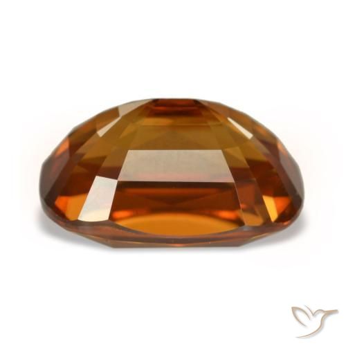 Zircon Gemstone in 10.5 x 7.5 mm Size for Sale, Zircon Stone in Deep Orange Color