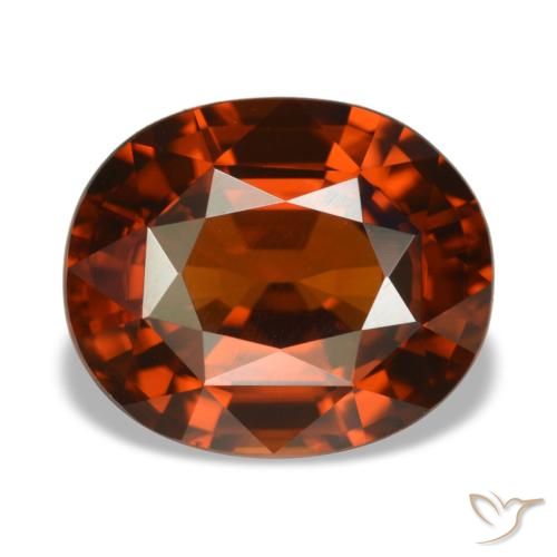 5.14ct Orange Zircon, Oval, VVS