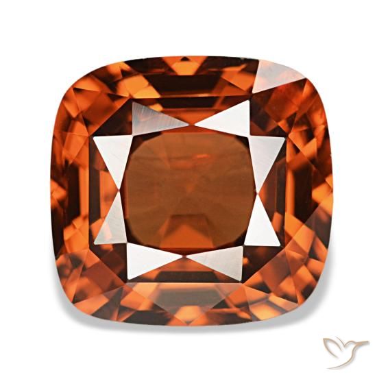 5.36ct Red Zircon, Cushion, VVS