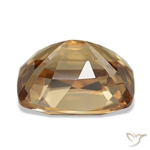Zircon Gemstone in 10.8 x 9.5 mm Size for Sale, Zircon Stone in Medium Gold Color
