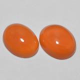 thumb image of 1ct Oval Cabochon Medium Orange Agate (ID: 620828)