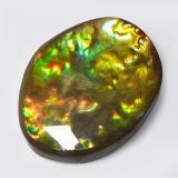 thumb image of 14.7ct Fancy Cabochon Multicolor Ammolite (ID: 520790)