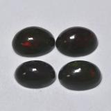 thumb image of 0.4ct Ovale Cabochon Multicolore Opale Noir (ID: 519504)