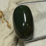thumb image of 34.7ct Oval Cabochon Dark Green Bloodstone (ID: 482098)