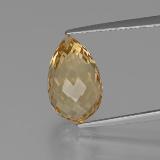 thumb image of 7.8ct Briolette with Hole Light Golden Citrine (ID: 367017)