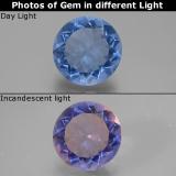 thumb image of 9.6ct Round Facet Deep Blue Color-Change Fluorite (ID: 445411)