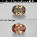 thumb image of 1.5ct Oval Facet Light Brown Color-Change Garnet (ID: 344891)