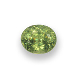 thumb image of 0.6ct Oval Facet Warm Green Demantoid Garnet (ID: 458198)
