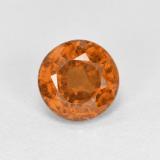 thumb image of 0.9ct Round Facet Medium-Dark Orange Hessonite Garnet (ID: 625257)