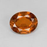 thumb image of 2ct Oval Facet Reddish Orange Hessonite Garnet (ID: 644436)