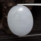 thumb image of 19.9ct Oval Cabochon Grayish White Jadeite (ID: 384612)