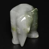 thumb image of 65.9ct Carved Elephant Multicolor Green Jadeite (ID: 582514)