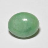 thumb image of 5.1ct Oval Cabochon Earthy Green Jadeite (ID: 643696)