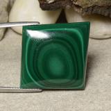thumb image of 42ct Rhomb Cabochon Multicolor Green Malachite (ID: 484009)