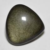 thumb image of 16.8ct Pear Cabochon Black with Gold Sheen Obsidian (ID: 645652)
