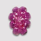 thumb image of 4.6ct Carved Flower Dark Red Rubellite Tourmaline (ID: 576885)