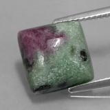 thumb image of 6.7ct Square Sugarloaf Cabochon Multicolor Ruby-Zoisite (ID: 338182)