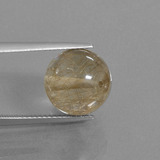 thumb image of 10.5ct Drilled Sphere Very Light Golden-Brown Rutile Quartz (ID: 435309)