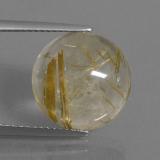 thumb image of 8ct Round Cabochon Very Light Golden-Brown Rutile Quartz (ID: 435712)