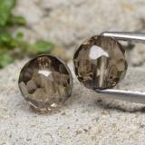 thumb image of 1.5ct Drilled Faceted Sphere Hickory Brown Smoky Quartz (ID: 479021)