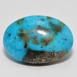 thumb image of 22.2ct Oval Cabochon Greenish Blue Turquoise (ID: 610373)