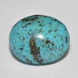 thumb image of 19.4ct Oval Cabochon Bluish Green Turquoise (ID: 621497)