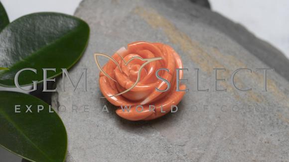 Rose-Carved Coral Gemstone Loose Beads – 15 Color Options For Jewelry Making – Handmade