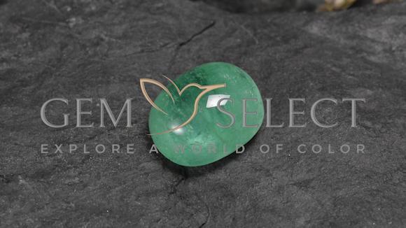 9.62ct Natural Light Green Emerald, Oval, Translucent