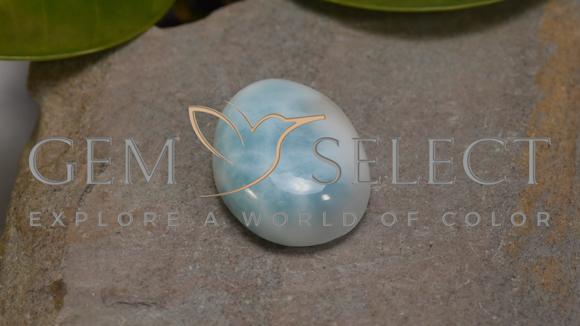 9.71ct Natural Light Sky Blue Larimar, Oval, Opaque