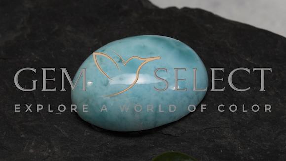 17.70ct Natural Light Sky Blue Larimar, Oval, Opaque