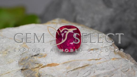 2.02ct Natural Pinkish Red Ruby, Cushion, SI