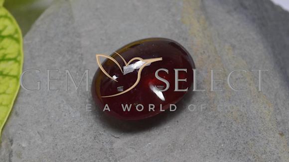 25.56ct Natural Deep Red Ruby, Oval, Translucent