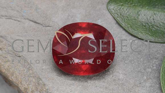 14.98ct Natural Medium Red Ruby, Oval, VS