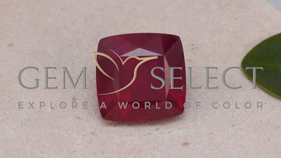Best Ruby for a Pendant | Large Cushion Shape, AAA Color