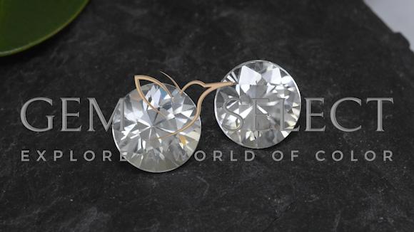 4.70ct Natural Warm White Zircon Gems, Round, VS