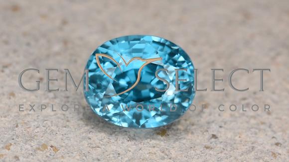 RARE !! ZIRCON BLEU DU CAMBODGE : 6.8 mm x 5.2 mm ★★ P287.138t